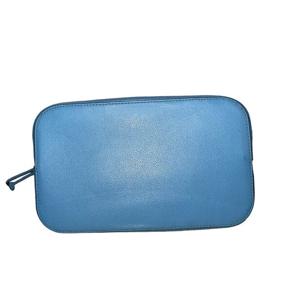 Kate Spade Bucket Marble Pebble Leather Niagara Blue Satchel Crossbody Purse Bag - Picture 9 of 16